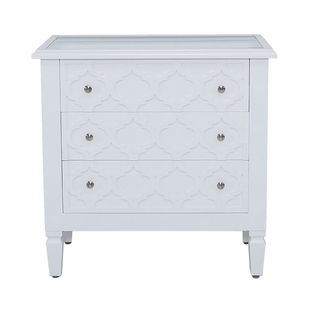 white chest of drawer