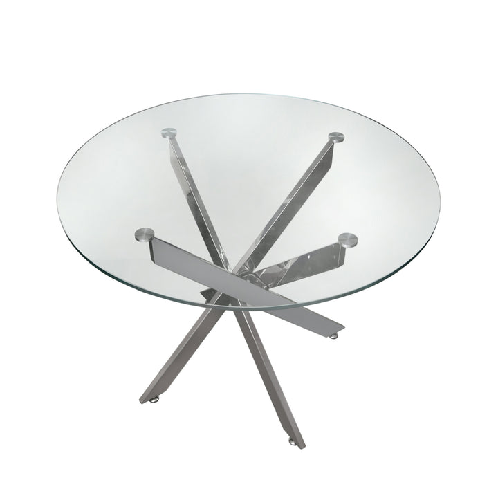 chrome round dining table in dubai