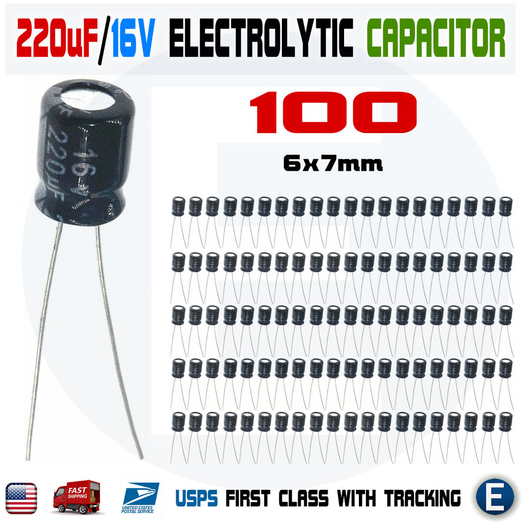 100pcs 2uf 16v 105c Capacitor Electrolytic 6x7mm For 16v 10v 6 3v Al Eelectronicparts