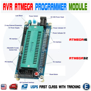 ATmega16 ATmega32 ISP I/O Minimum System Development Board AVR Mini System Module - eElectronicParts - Avr Development Board