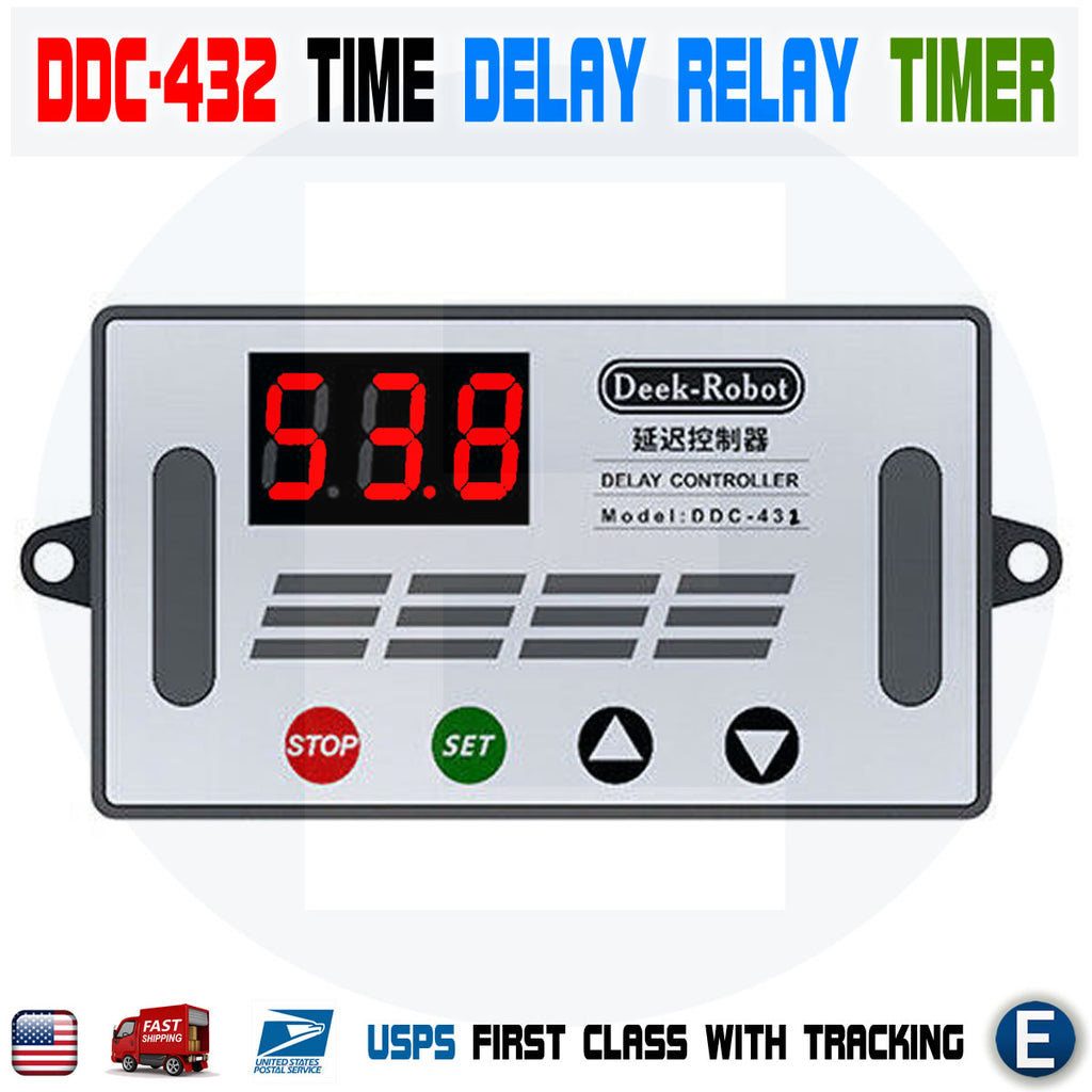 DDC-432 Time Delay Relay Timer LED Digital Display DC 5V-30V Dual MOS Switch
