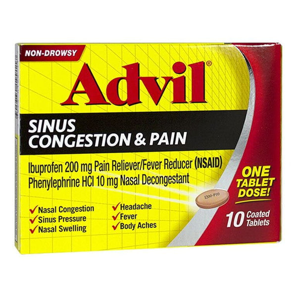 Advil Sinus Congestion & Pain Box - Box of 10: Medical: Weiner's LTD