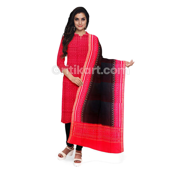 ✜ Sambalpuri Math Black Red Frock ✜ : Sambalpuri in new Dimension unique  arts & crafts