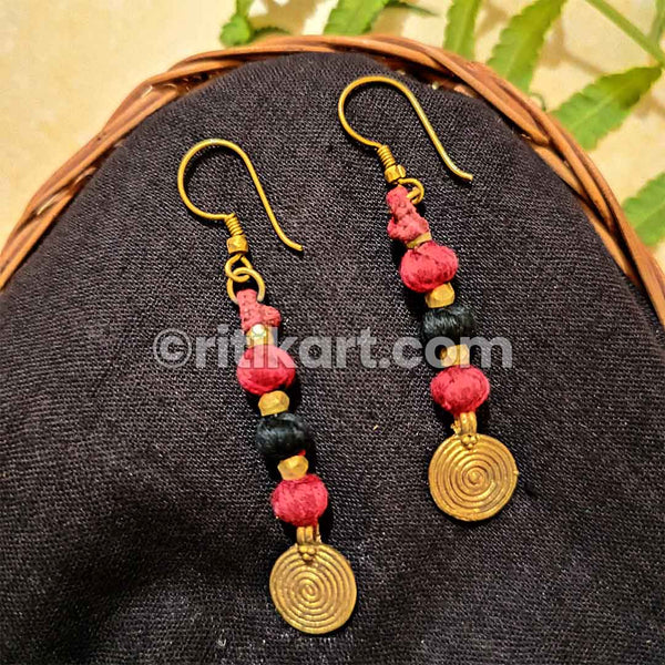 Amazon.com: Stand Tall Accessories Boho Jewelry Set Ethnic Gold Necklace  and Earrings for a Hippie, Trendy or Funky Look, Aesthetic Jewelry,  Handmade with Copper and Colorful Wax Cotton Cord: Clothing, Shoes &