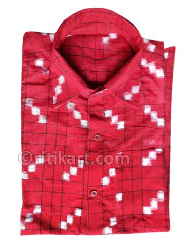 Buy Online Sambalpuri Cotton Half Sleeve Men's Shirts - Ritikart