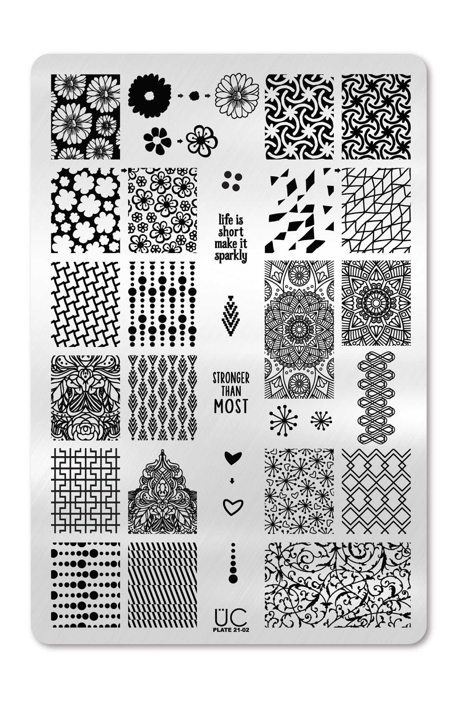 Collection 21 - UberChic Nail Stamping Plates - Includes 3 Unique Nail ...