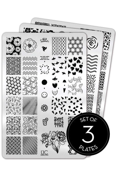 Set of 2 Mod Nail Stamping Plates