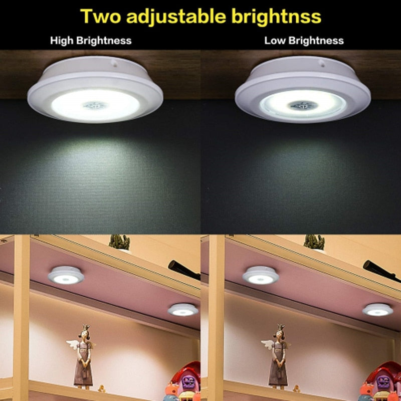 New Dimmable Led Under Cabinet Light With Remote Control Battery Operated Led Closets Lights For Wardrobe Bathroom Lighting