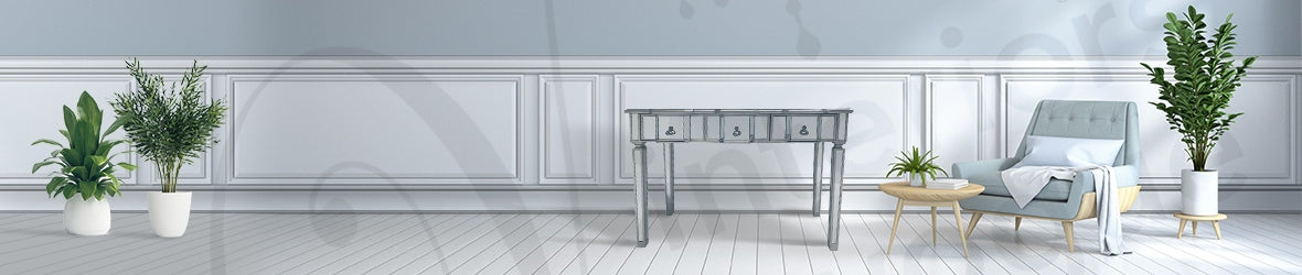mirrored console tables
