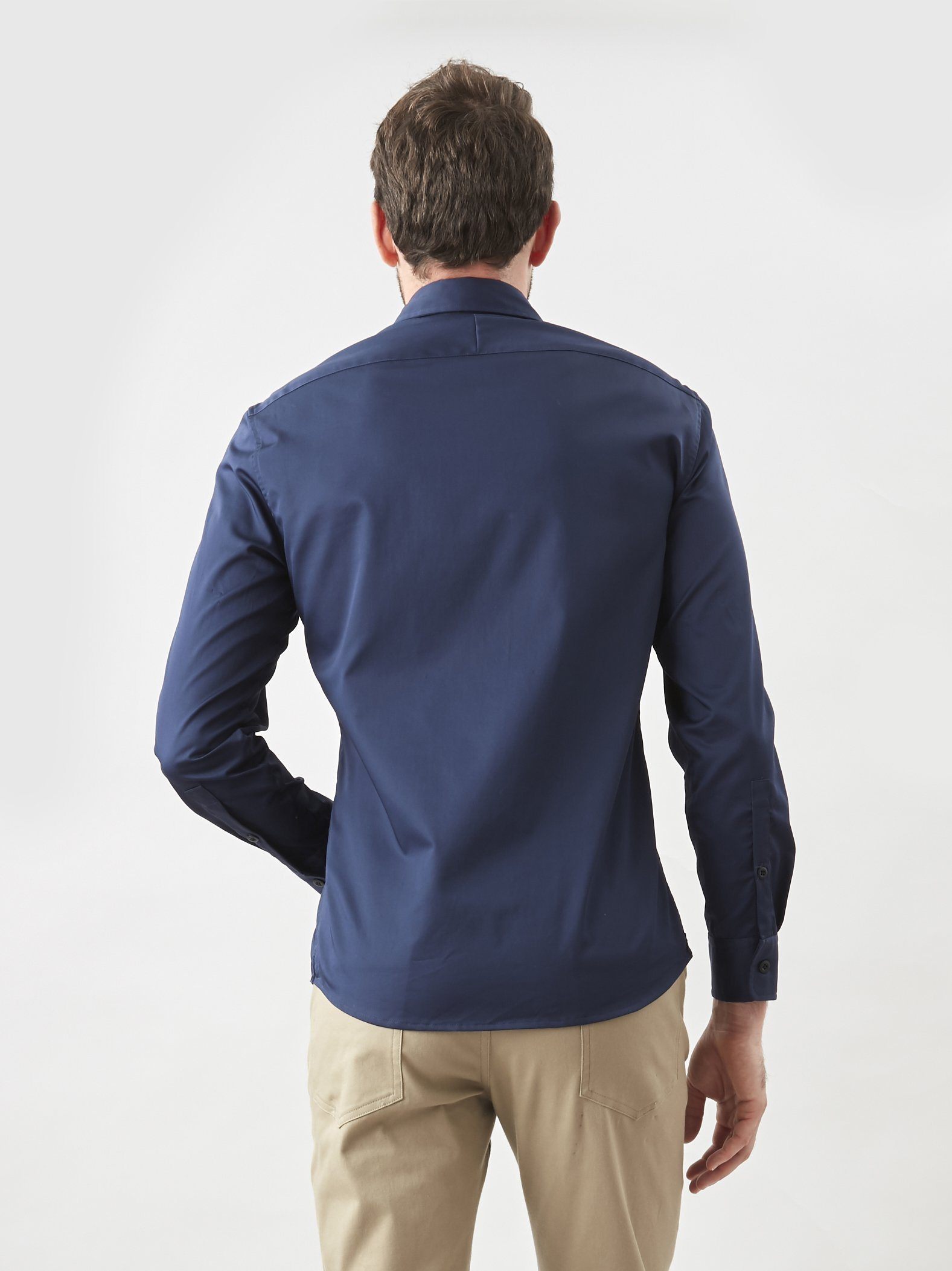 Stylish Midnight Blue Slim Fit Men Shirts Button Down Shirts Online Hudson Finn
