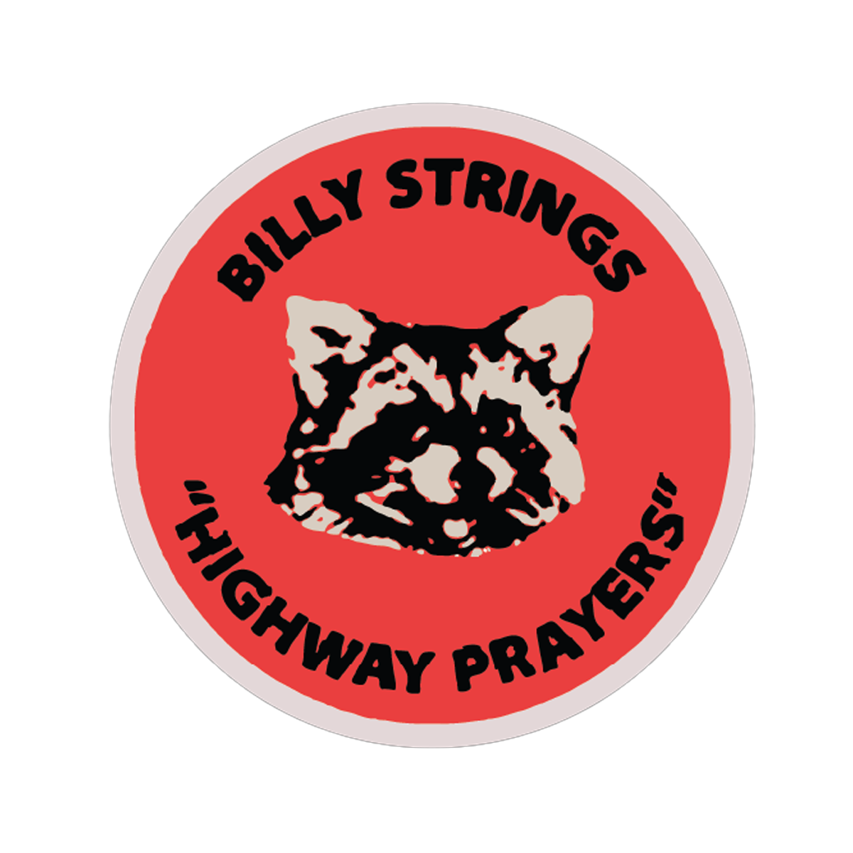 Sticker: Matte Highway Prayers Raccoon (imogene + willie)