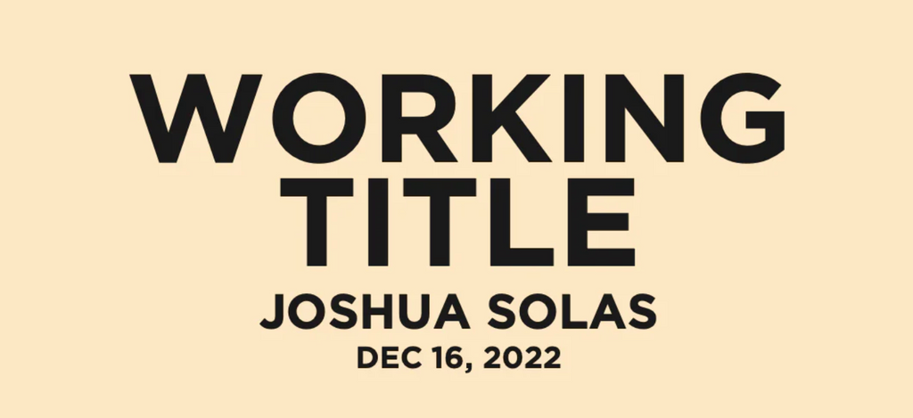 Working title Catalog