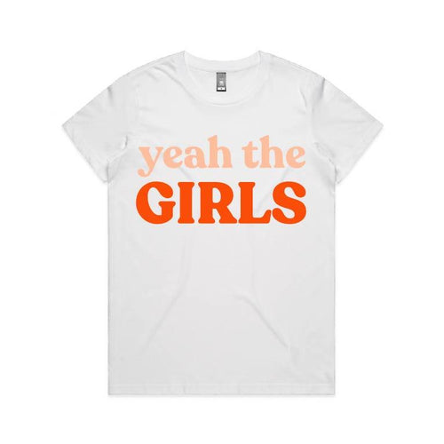 Yeah the Girls - Peach and Flame on White KIDS