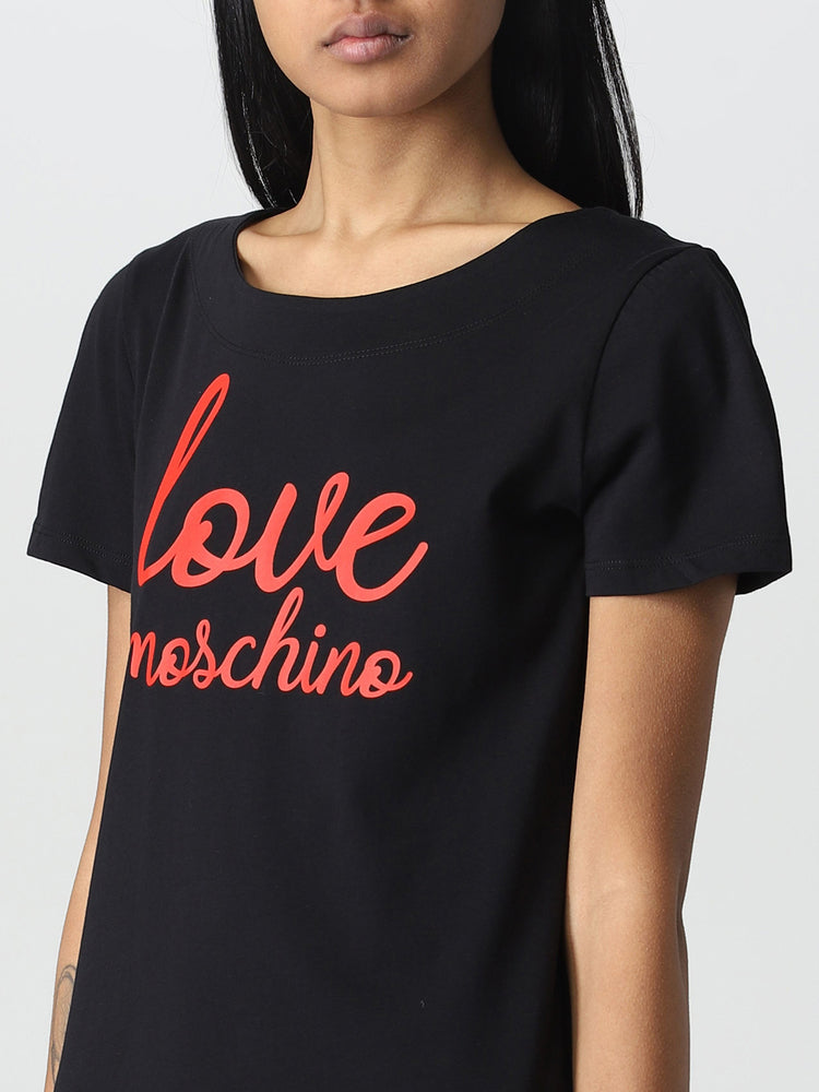 T-Shirt con Logo Love Moschino / Rosso