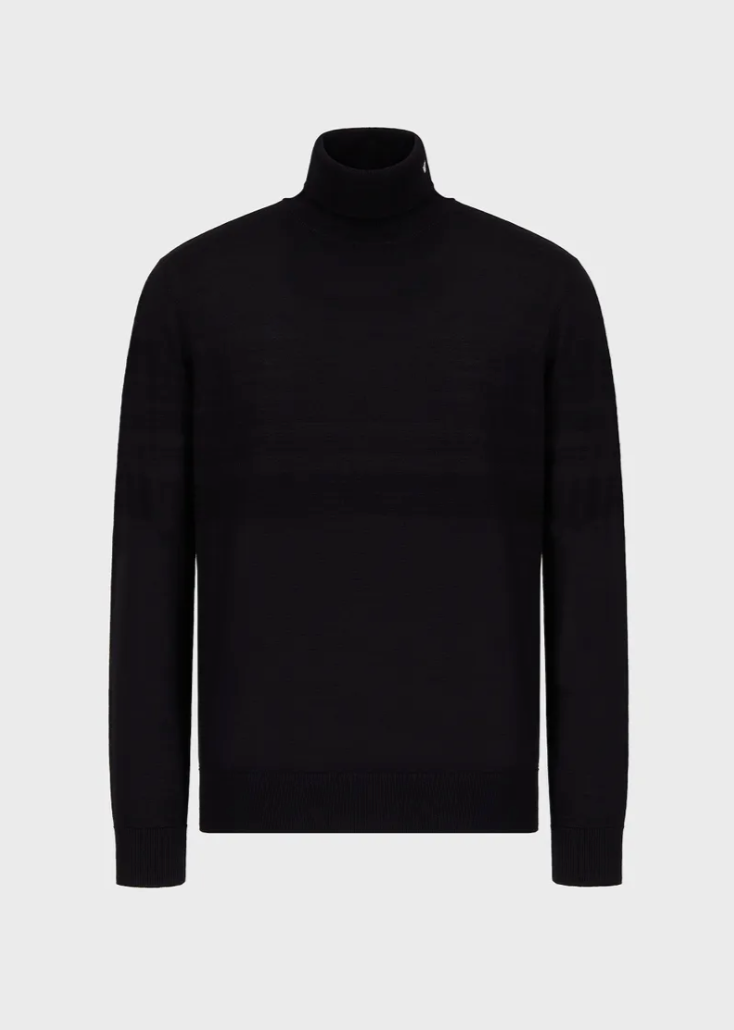 Emporio Armani Turtleneck in Wool / Blue