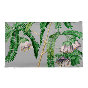 Gorgeous Premium Pillow Case with Purple flower and grey background