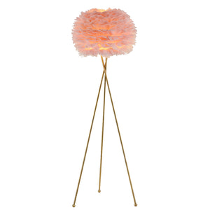 pink feather floor lamp