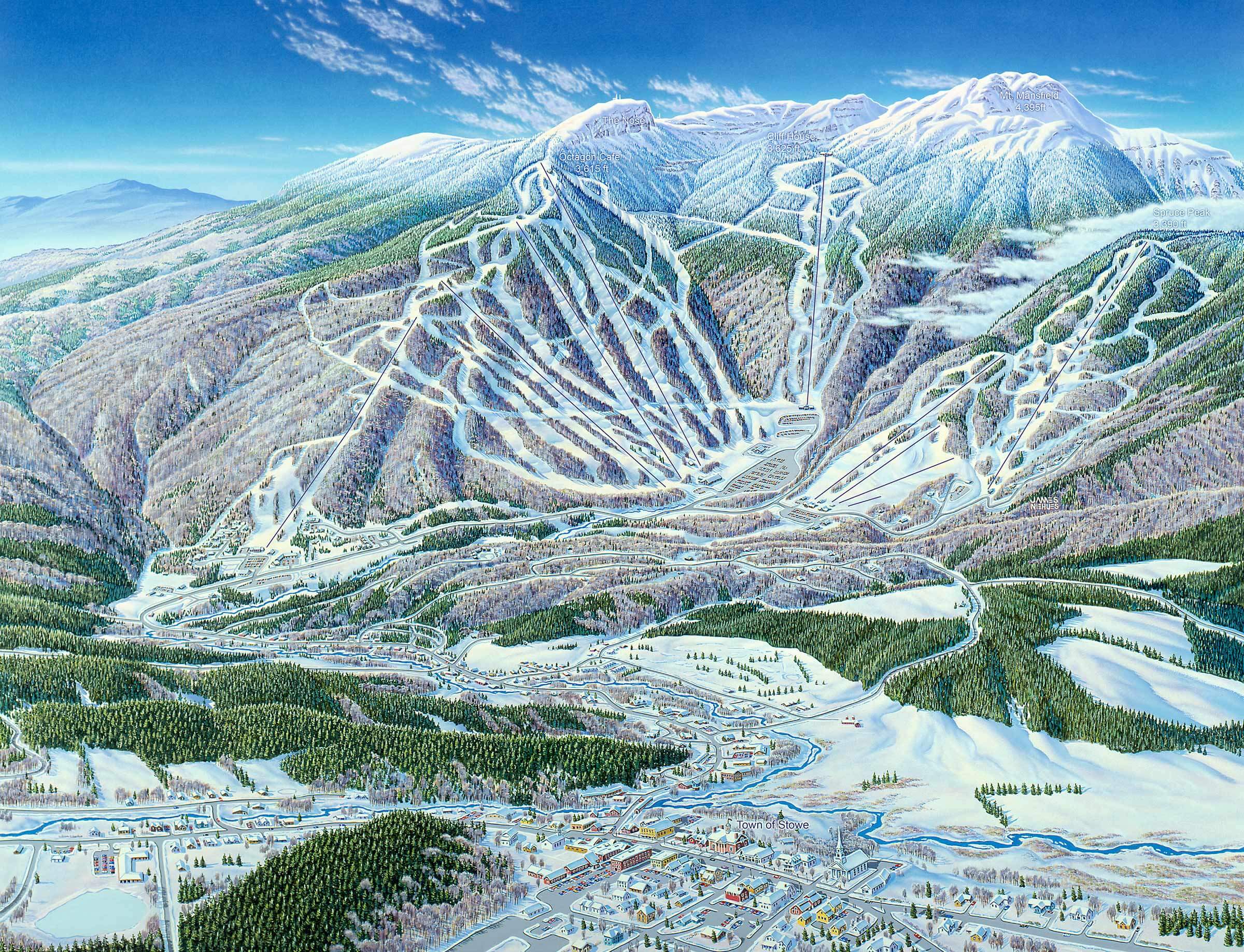 Image of Stowe Ski Map