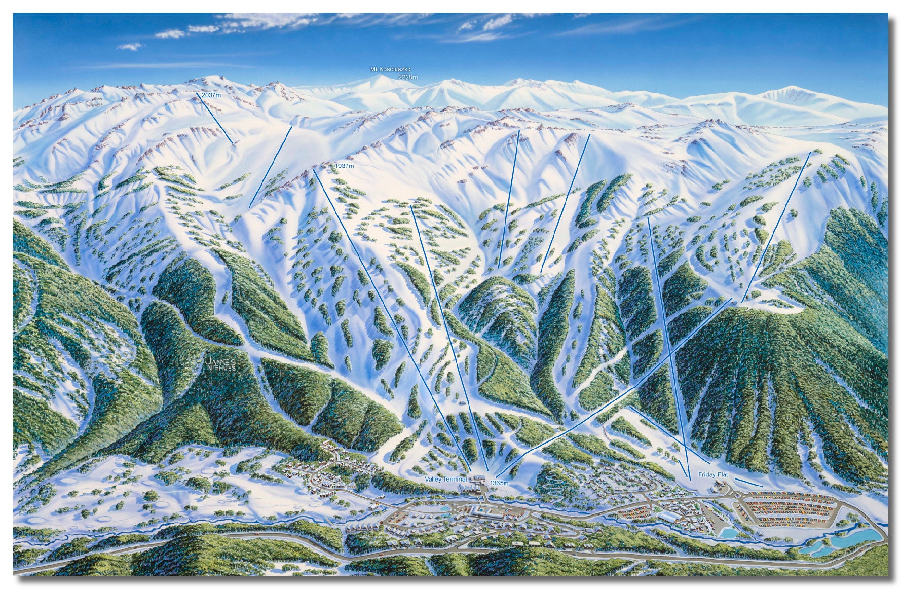 Thredbo Ski Map James Niehues