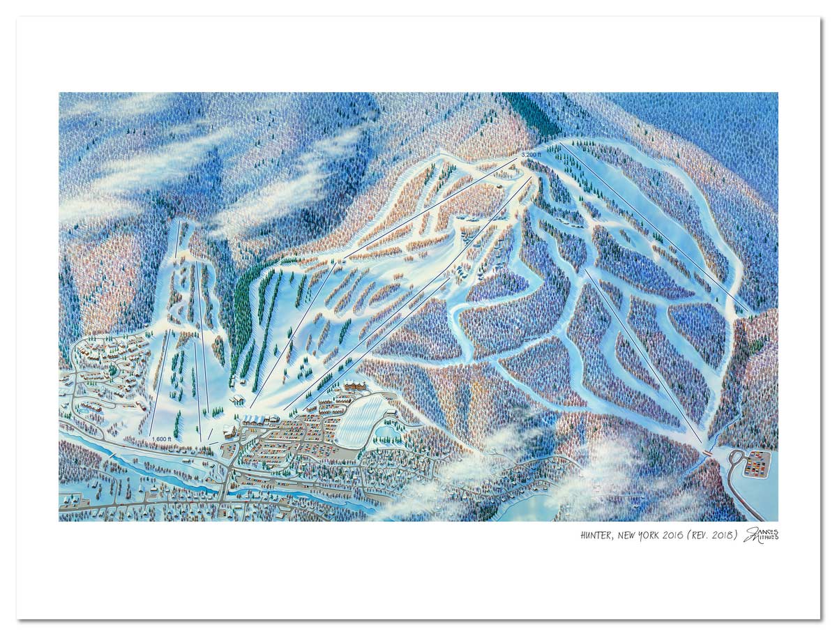 Hunter Mountain Ski Map James Niehues   91.1hunter Thumbnail Web 