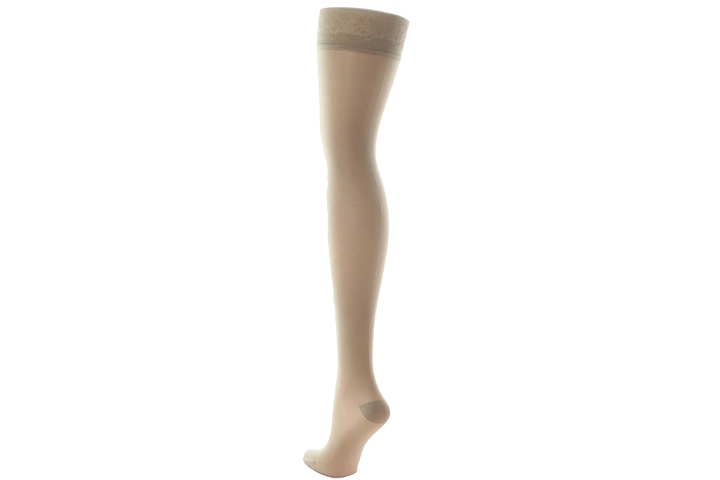 Bas De Compression pour femme Sigvaris Sheer - Beige À La Cuisse - Vue Globale