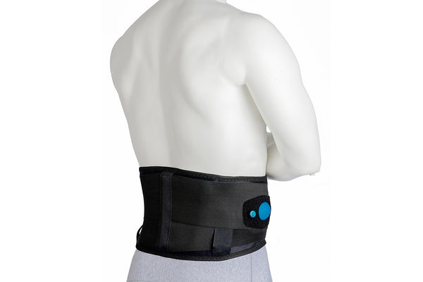 Ceinture Lombaire Pneumatique De Compression Ajustable - Noire Avec Pompe À Air Bleue