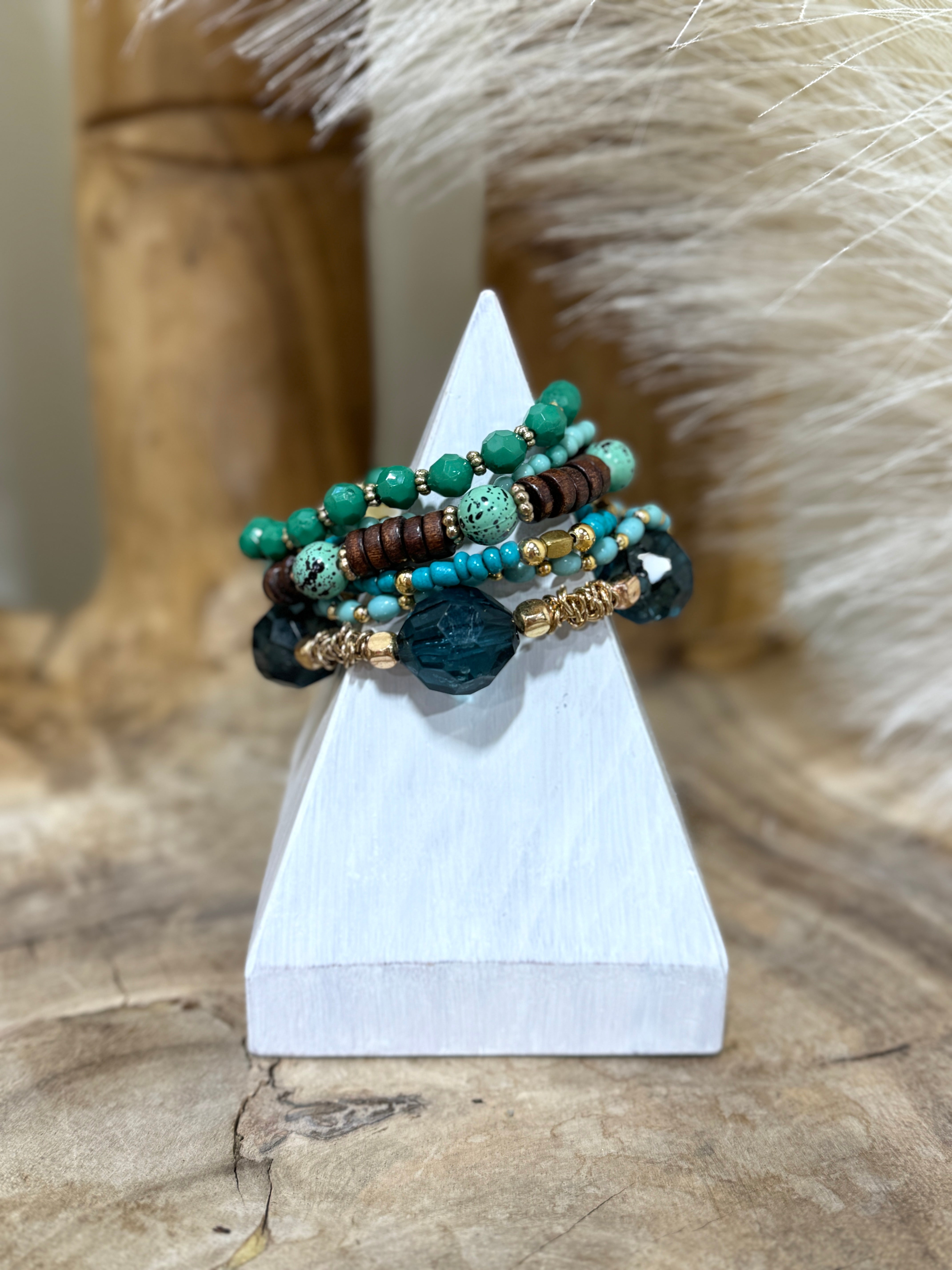 Jade Boho Bracelet Set