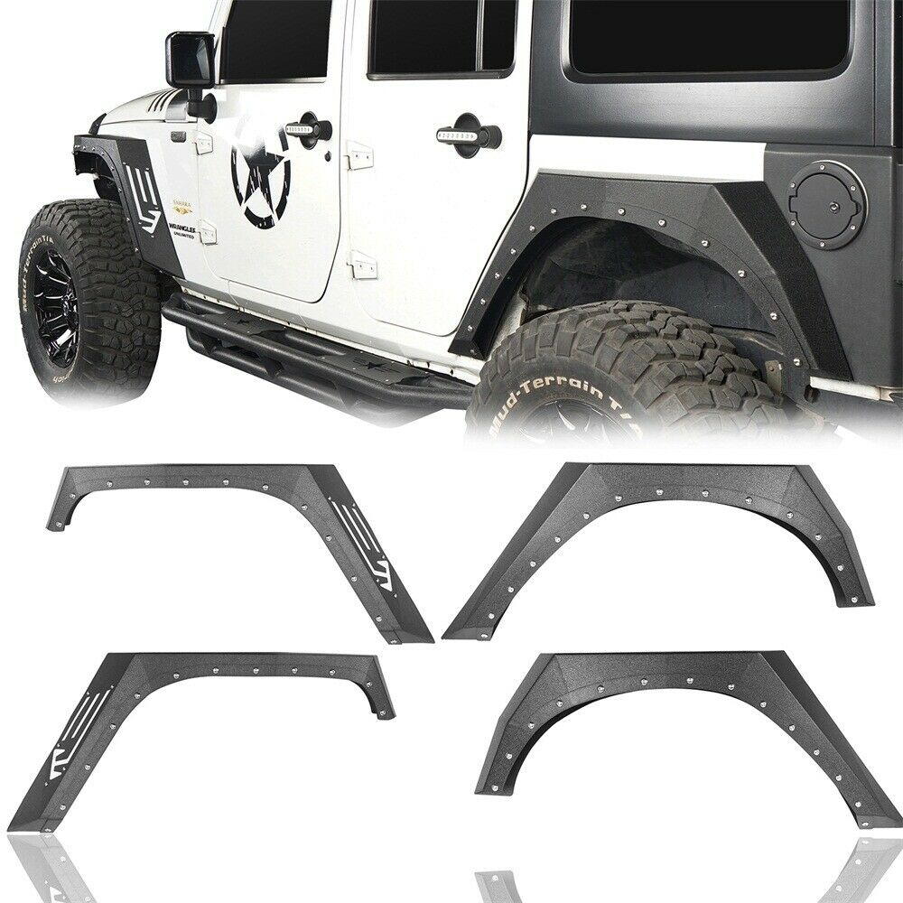 Armor Style Fender Flares Guards for 2007-2018 Jeep Wrangler JK – OffGrid  Store