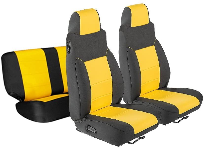 Yellow Custom Neoprene Seat Covers fits Jeep Wrangler LJ TJ 2003-06