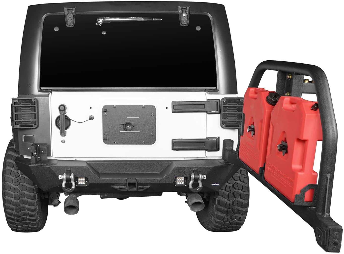 Rear Bumper & Tire Carrier w/Drum Holder, Receiver Hitches for Jeep Wr –  OffGrid Store