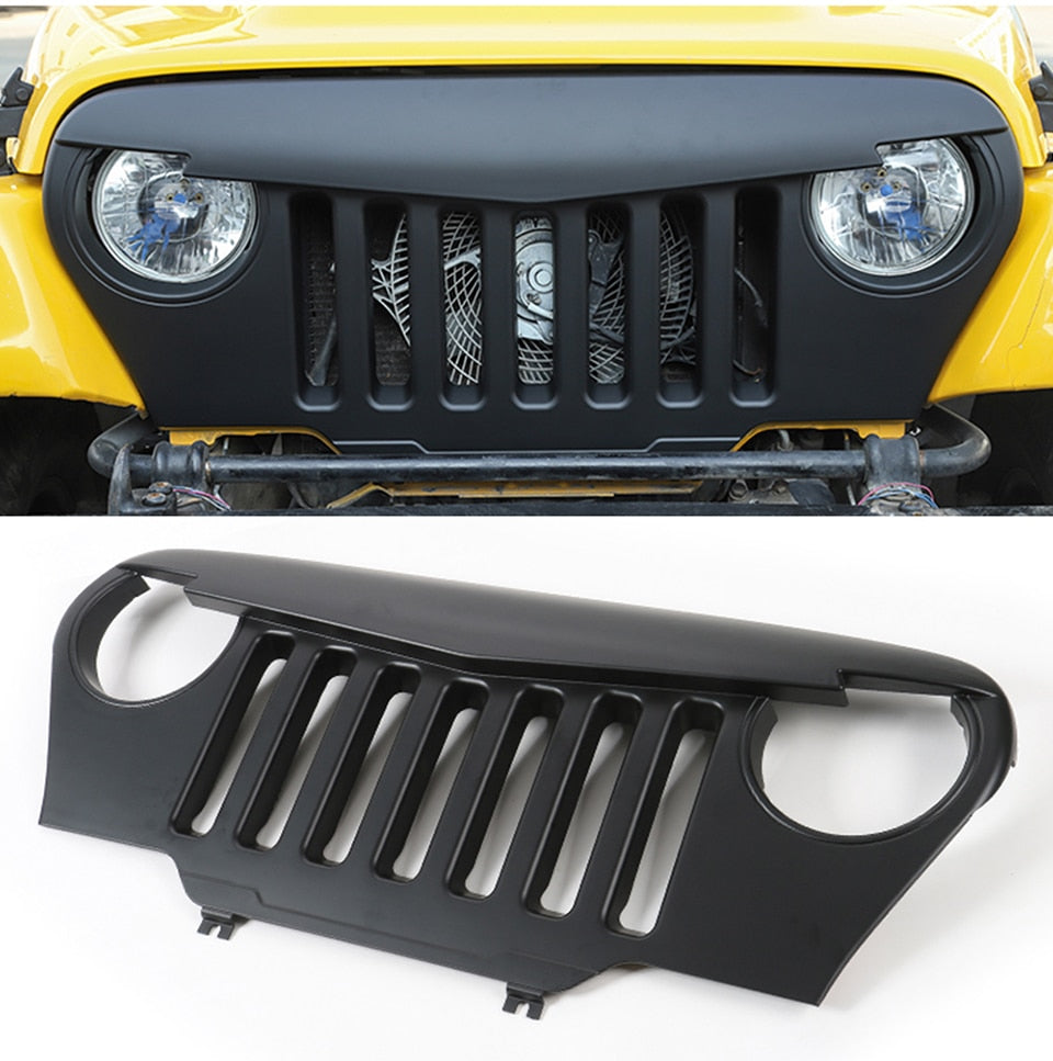 Angry Bird Grille Front Overlay Matte Black For Jeep Wrangler TJ 1997- –  OffGrid Store