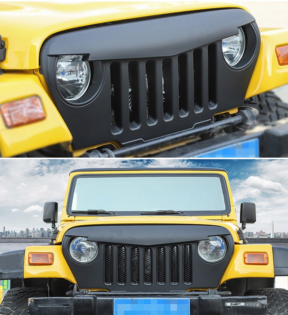 Angry Bird Grille Front Overlay Matte Black For Jeep Wrangler TJ 1997- –  OffGrid Store