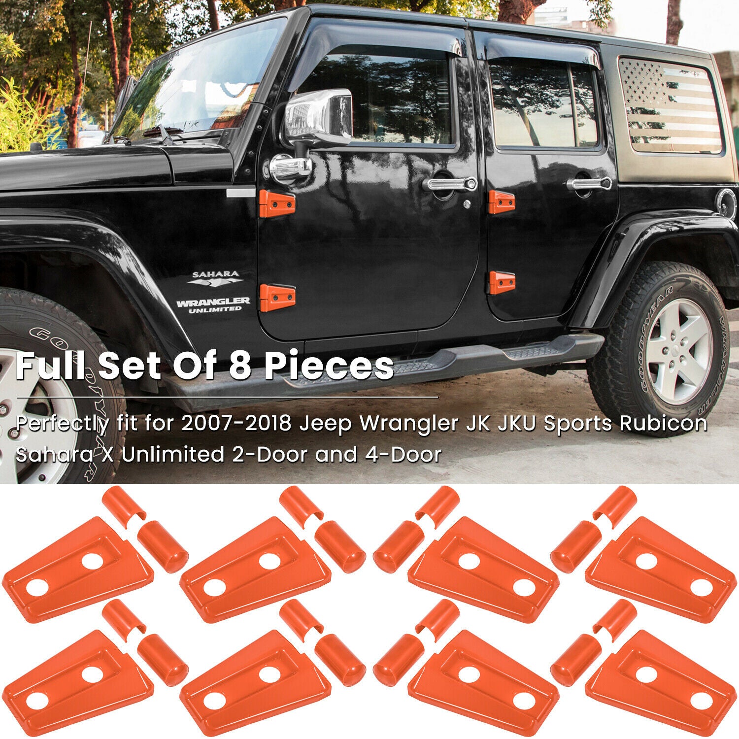 Door Hinge Cover Trim for Jeep Wrangler JK More Coloration Available –  OffGrid Store