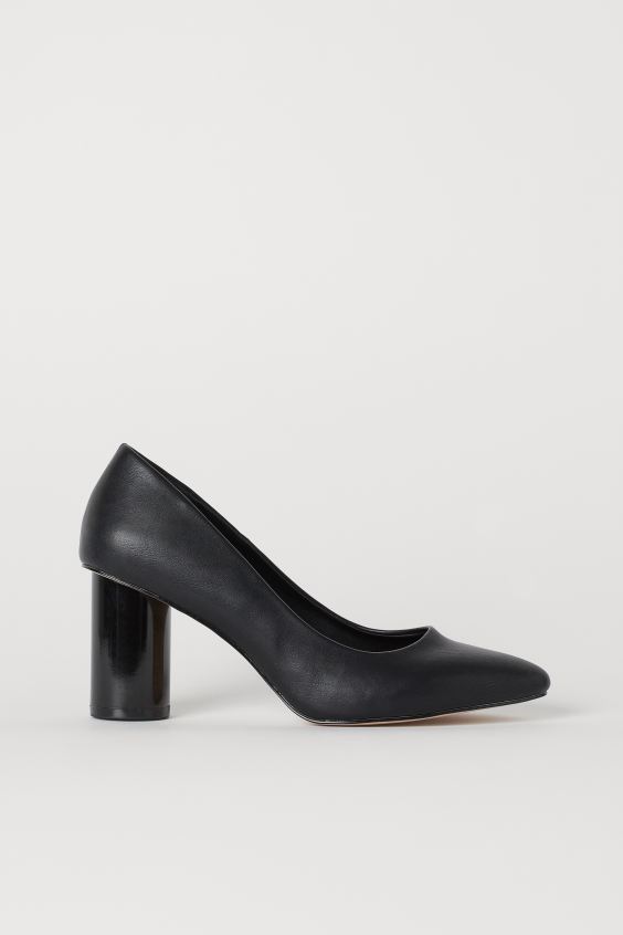 h and m black shoes