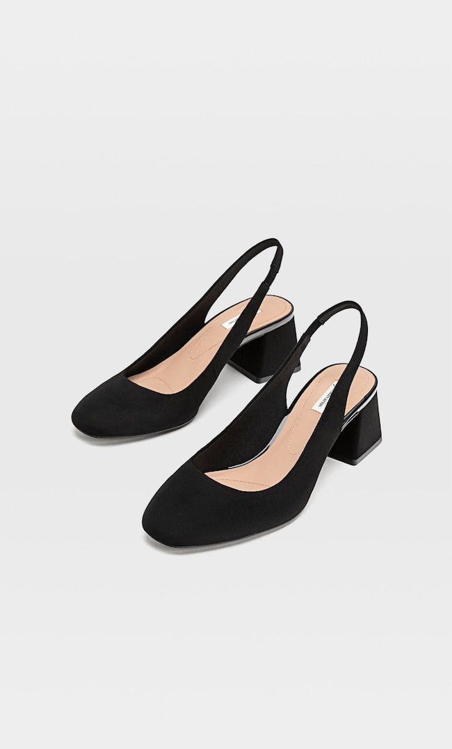 stradivarius black shoes