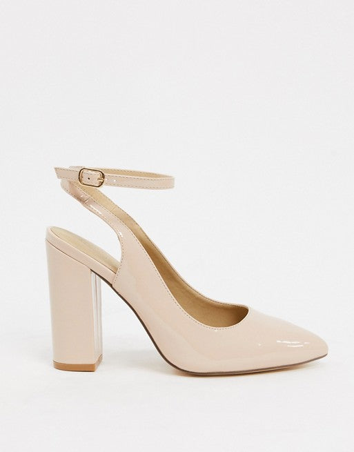 TRUFFLE COLLECTION POINTED BLOCK HEELED 