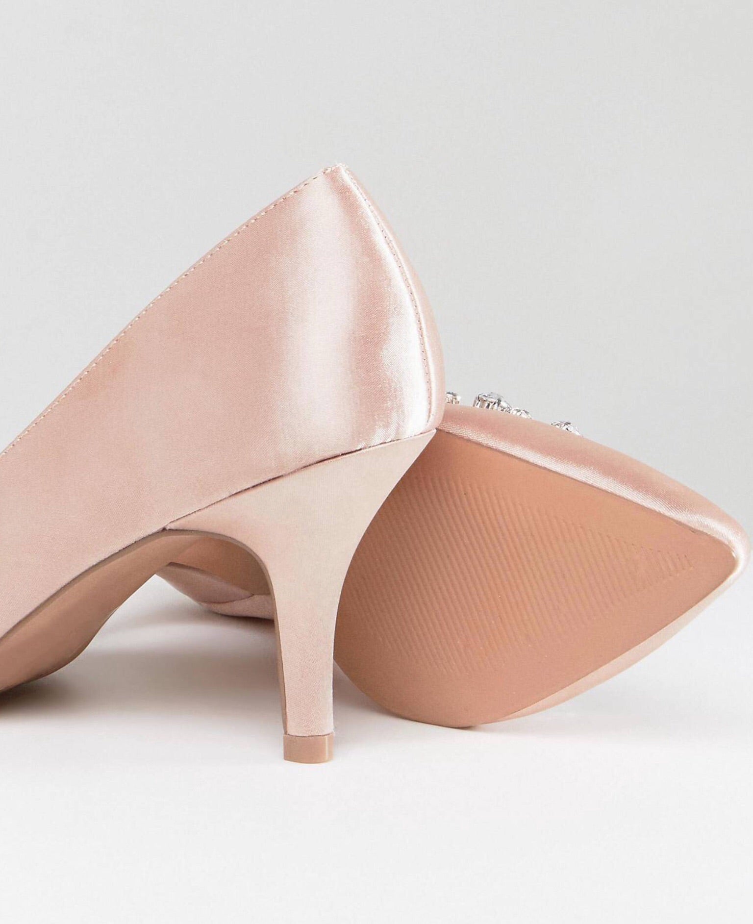 qupid bridal embellished pointed heels