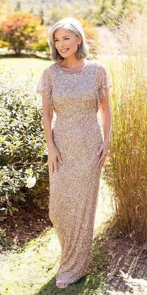 Gold Sequins Mother of The Bride Dress – daisystyledress