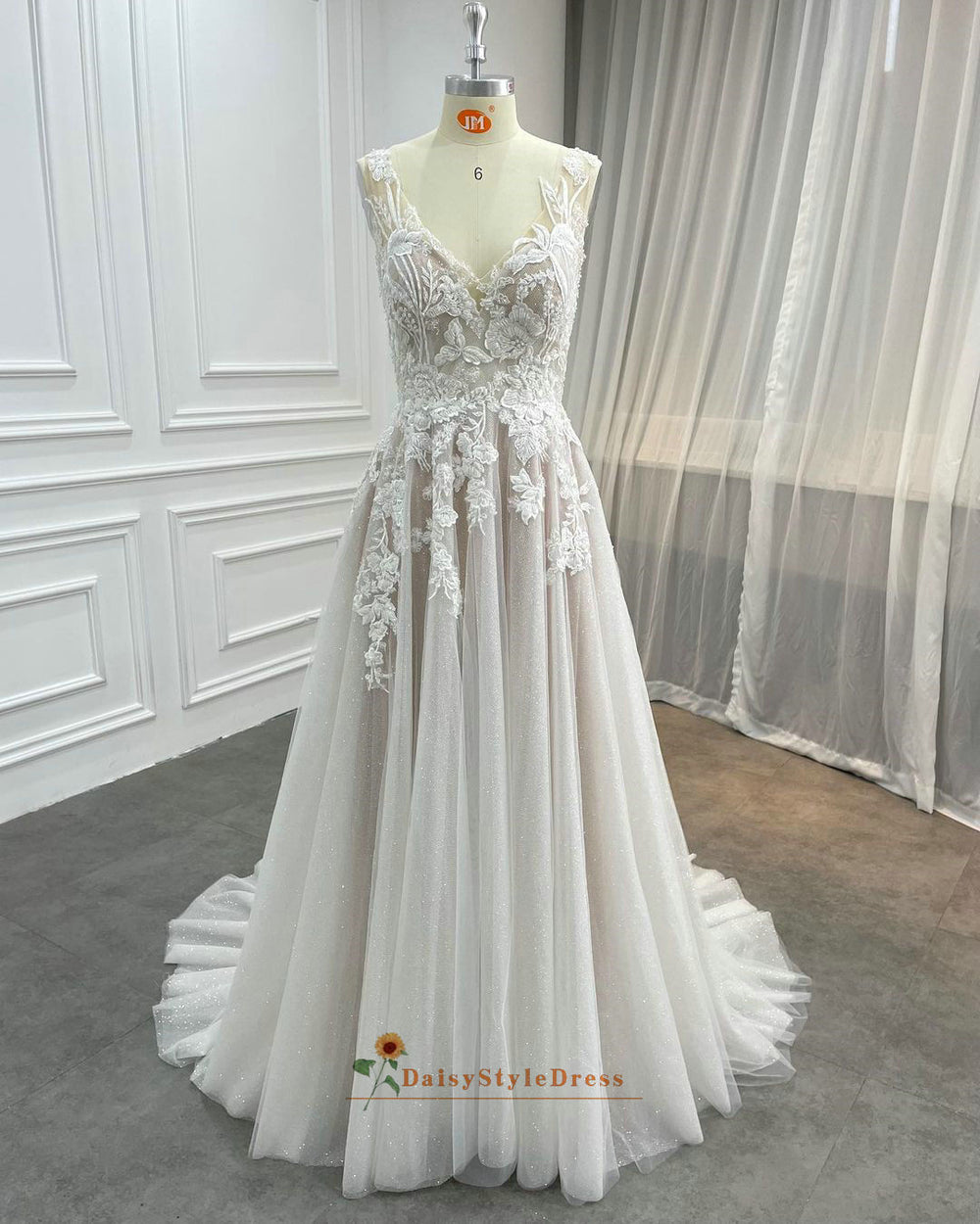 Sexy Low Back Sparkle Wedding Dress – daisystyledress