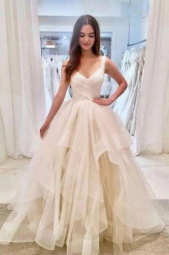 tiered ball gown