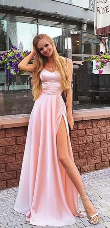 pearl pink prom dress