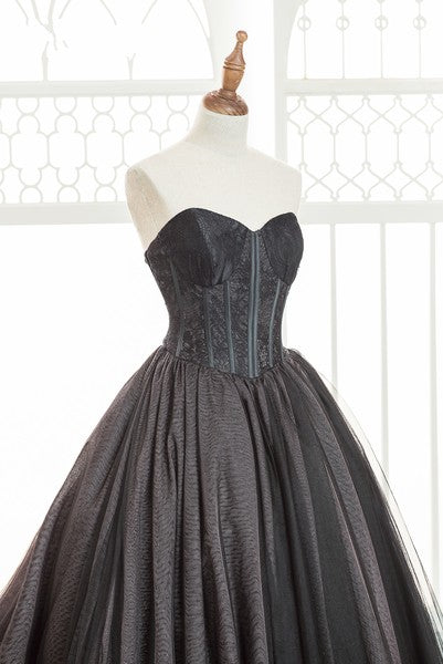 Ball Gown Sweetheart Black Wedding Dress Daisystyledress