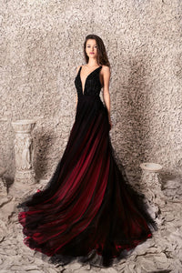 Modest Long Sleeve Deep Red Velvet Evening Dress – daisystyledress
