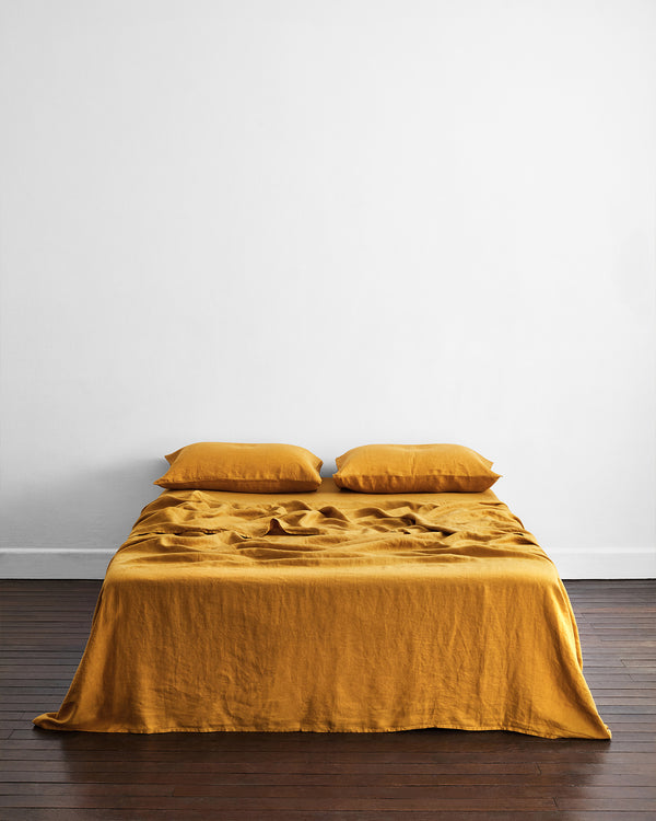 Kamma Linen Flat Sheets - woven 100% linen flat sheets - Mungo