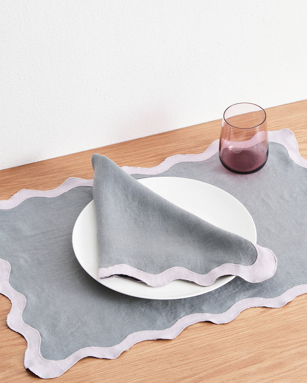 Scallop Edge Napkin - Set of 2 - Deep Blue – June Home Supply