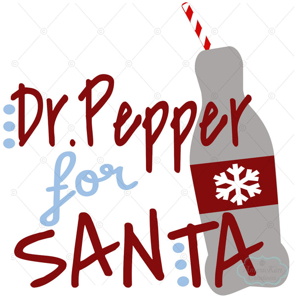 Christmas SVG Cutting Files and Digital Downloads Dr Pepper for Santa AmericKim Creations