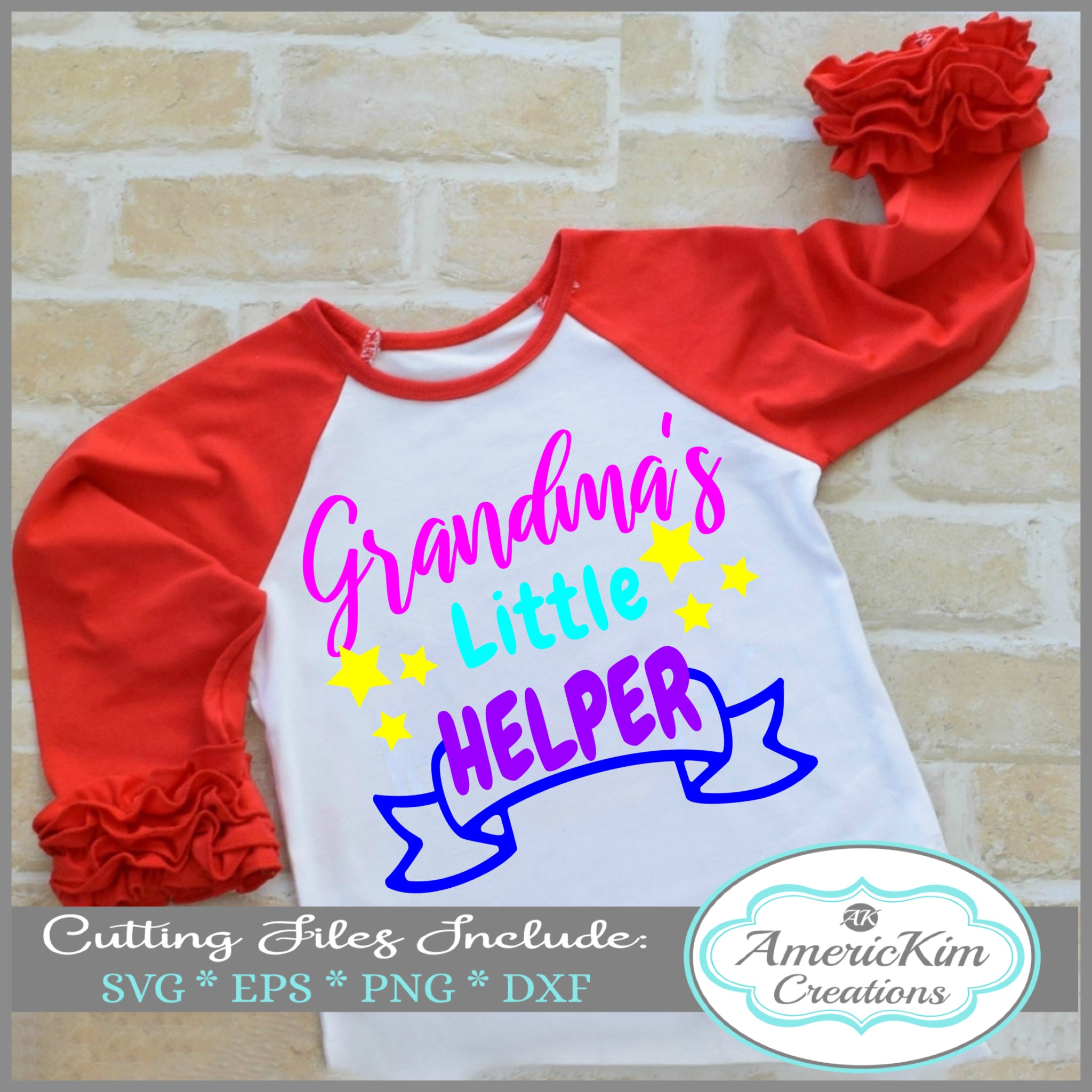 Download Grandma S Little Helper With Banner Svg Cutting File Digital Downlo Americkim Creations