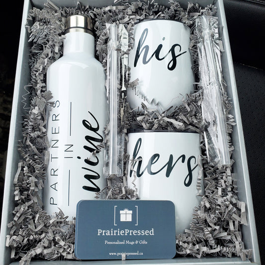 Mr & Mrs Wine Tumbler Gift Set – Marketing Matters