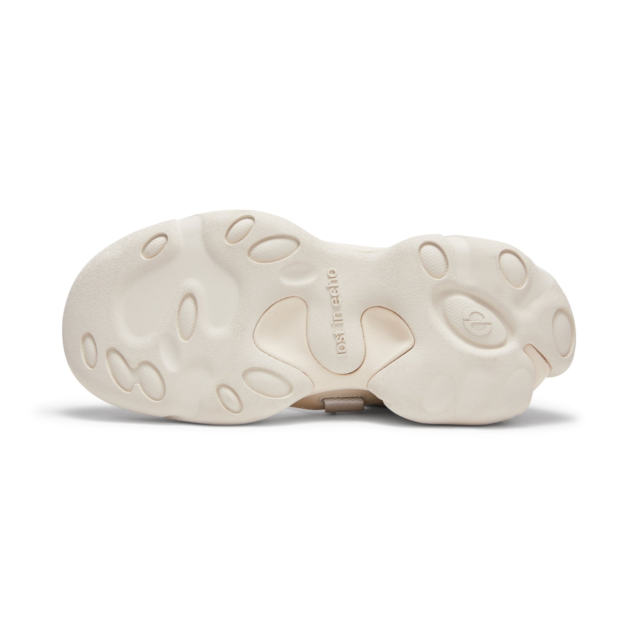 Asymmetrical Shaped Thick-soled Sports Sandals in White