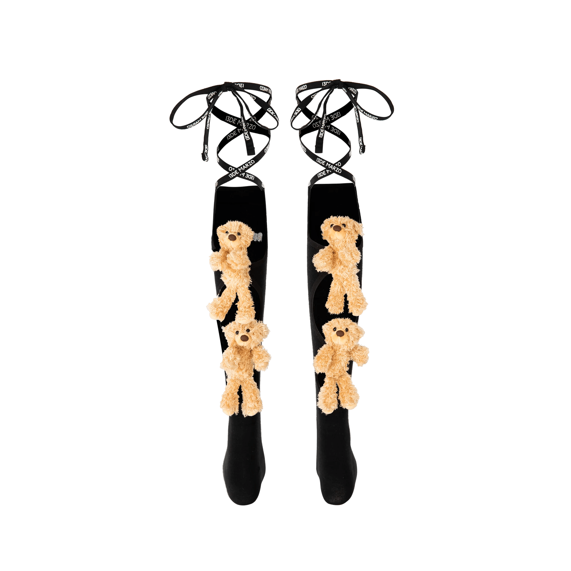 Bear Button Lace Stocking